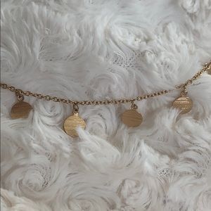 gold circle charm necklace